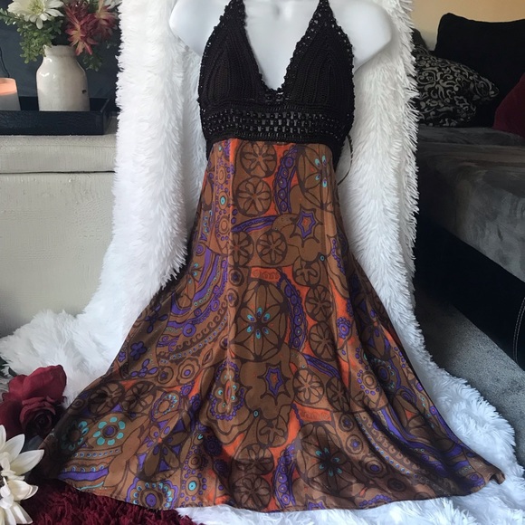 Silk Boho Beach Dress - Picture 1 of 14